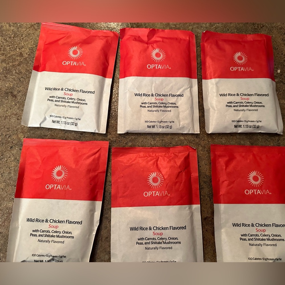 Optavia wild rice chicken flavored soup mix 6 packets